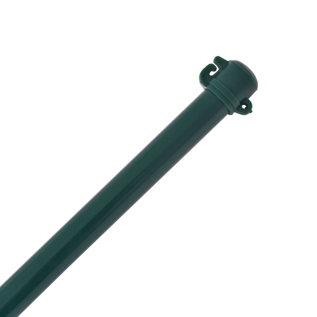 Garden Posts 10 pcs 59.1" Metal Green