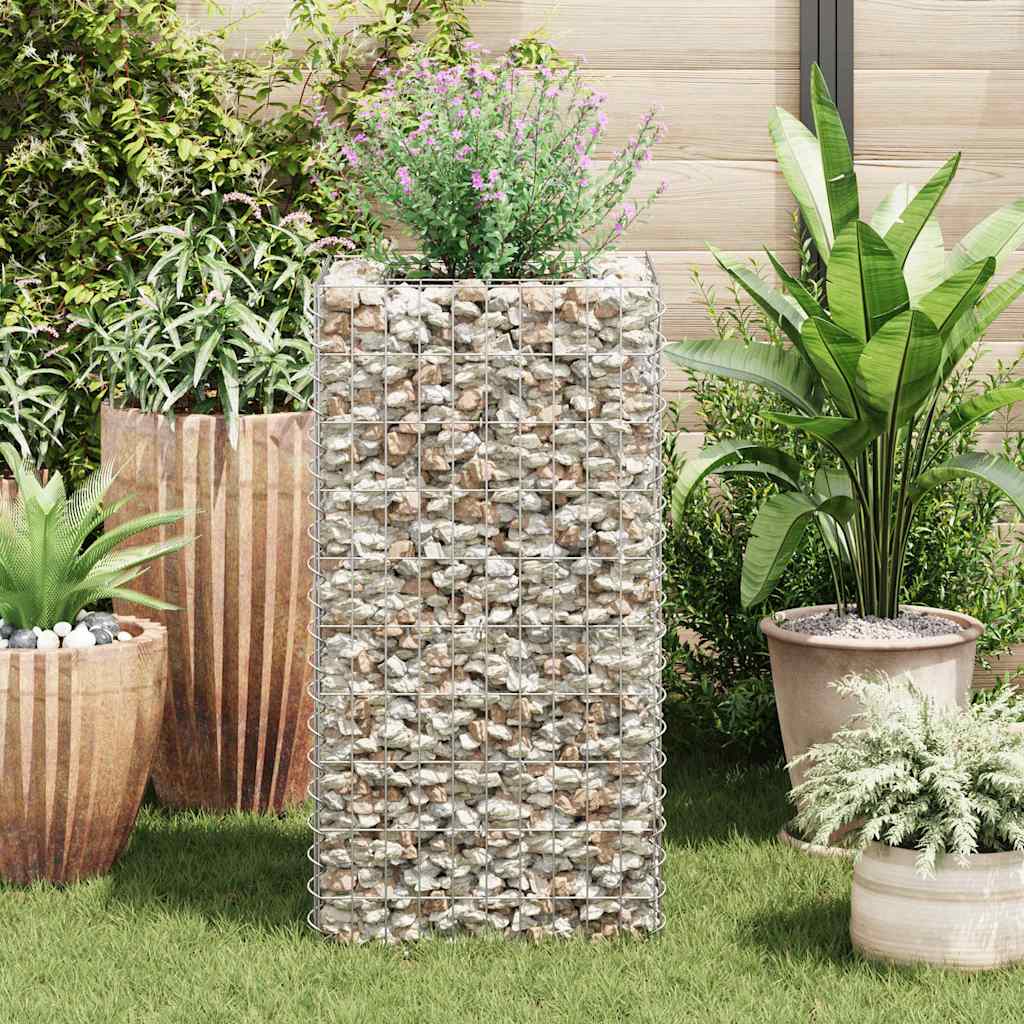 Gabion Raised Bed Silver Galvanized steel Medium