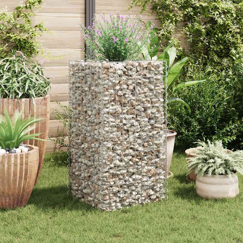 Gabion Raised Bed Silver Galvanized steel Medium