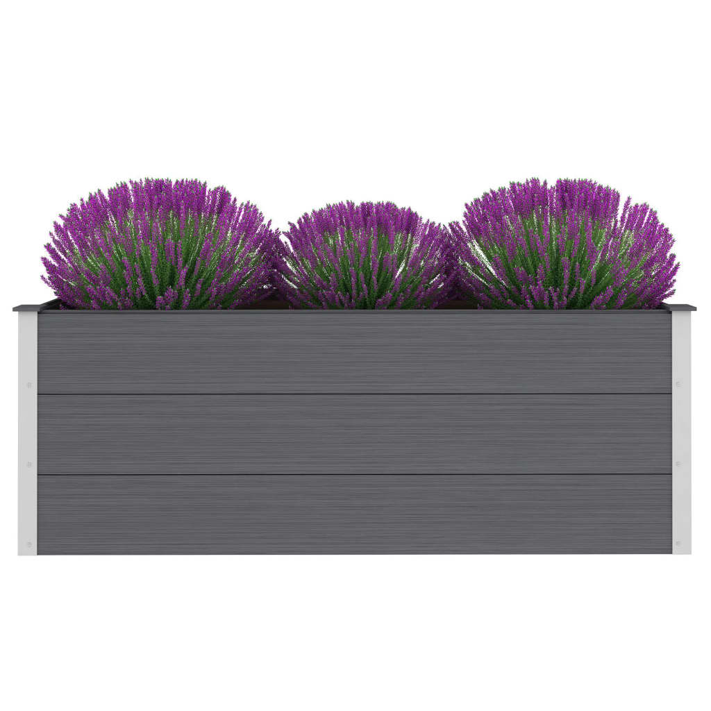 Garden Raised Bed WPC 59.1" x 19.7" x 21.3" Gray