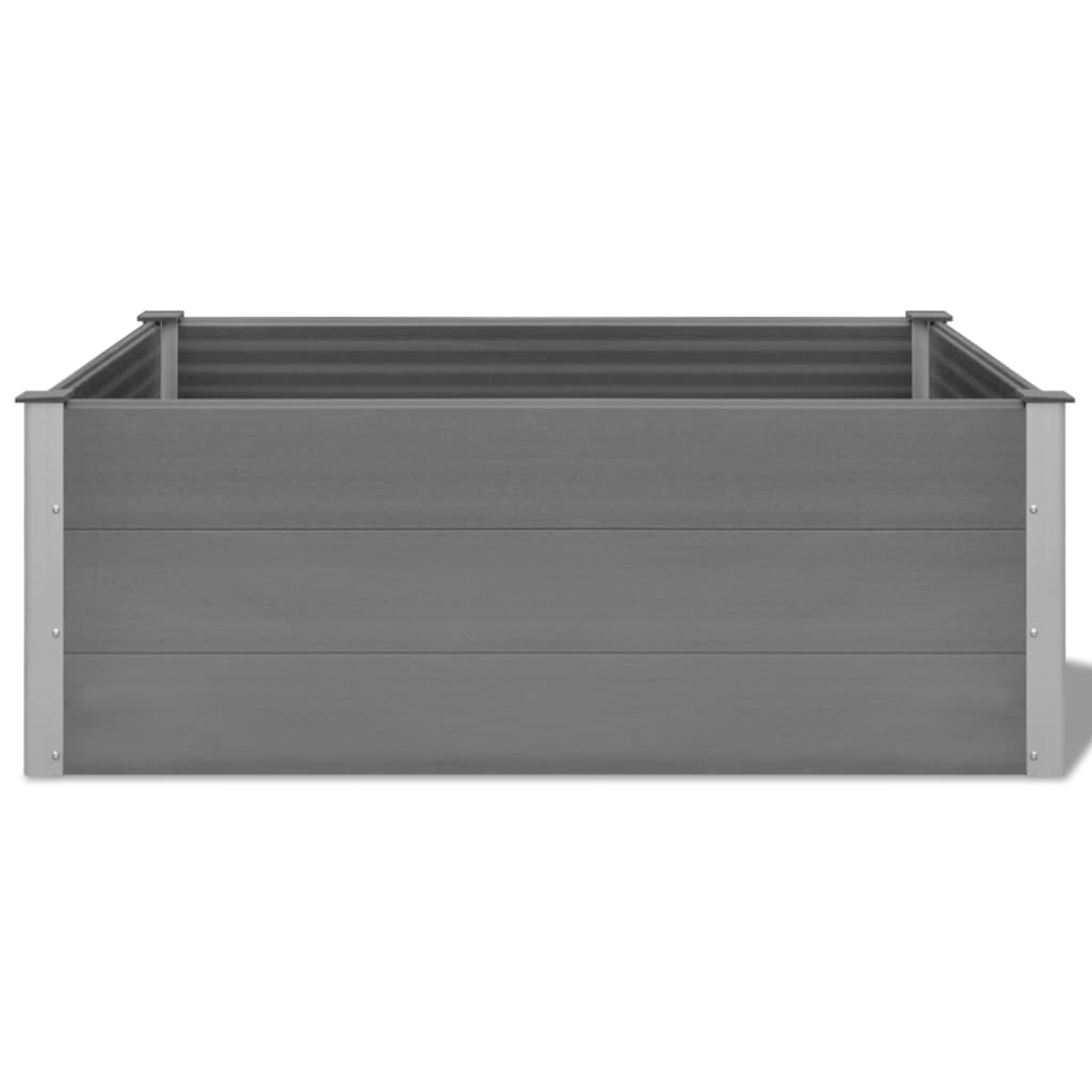 Garden Raised Bed WPC 59.1"x39.4"x21.3" Gray