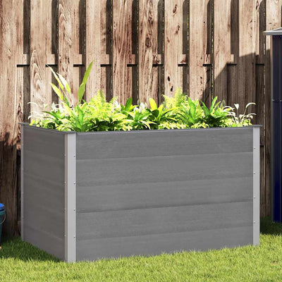 Garden Raised Bed Grey Wood-plastic composite 59.1 x 39.4 x 35.8 in