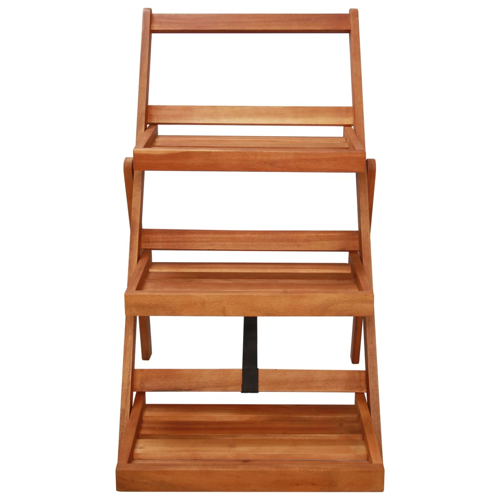 3-Tier Plant Stand 19.7"x24.8"x31.5" Solid Acacia Wood