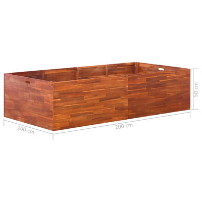 Garden Raised Bed Acacia Wood 78.7"x39.4"x19.7"