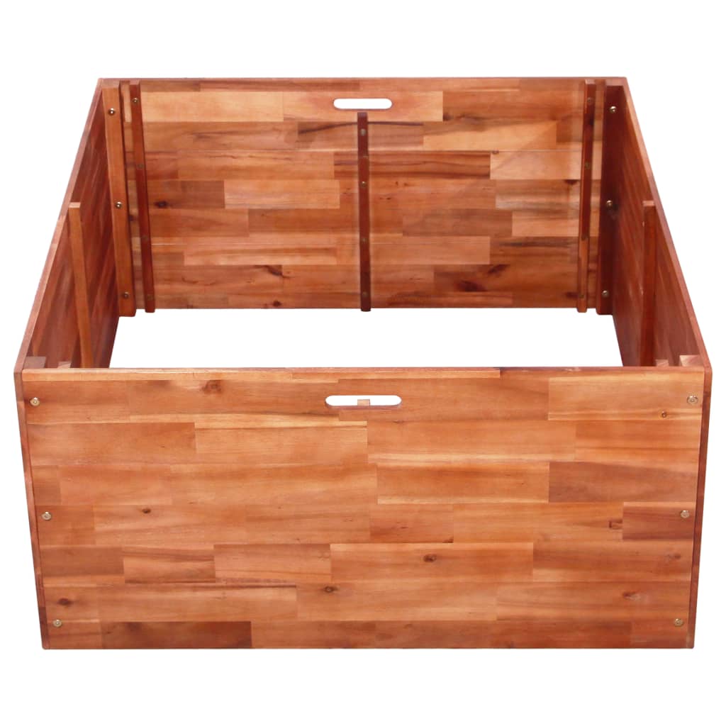 Garden Raised Bed Acacia Wood 39.4"x39.4"x19.7"