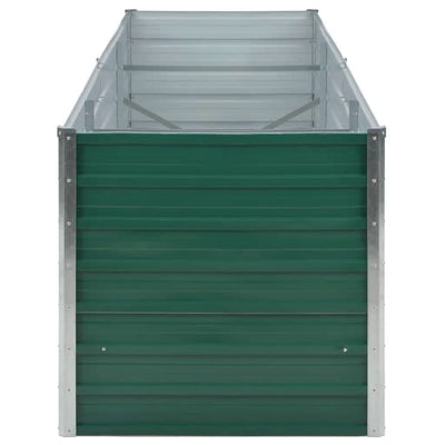 Garden Raised Bed Galvanized Steel 94.5"x31.5"x31.3" Green