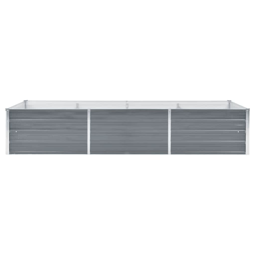 Garden Raised Bed Galvanized Steel 94.5"x31.5"x17.7" Gray