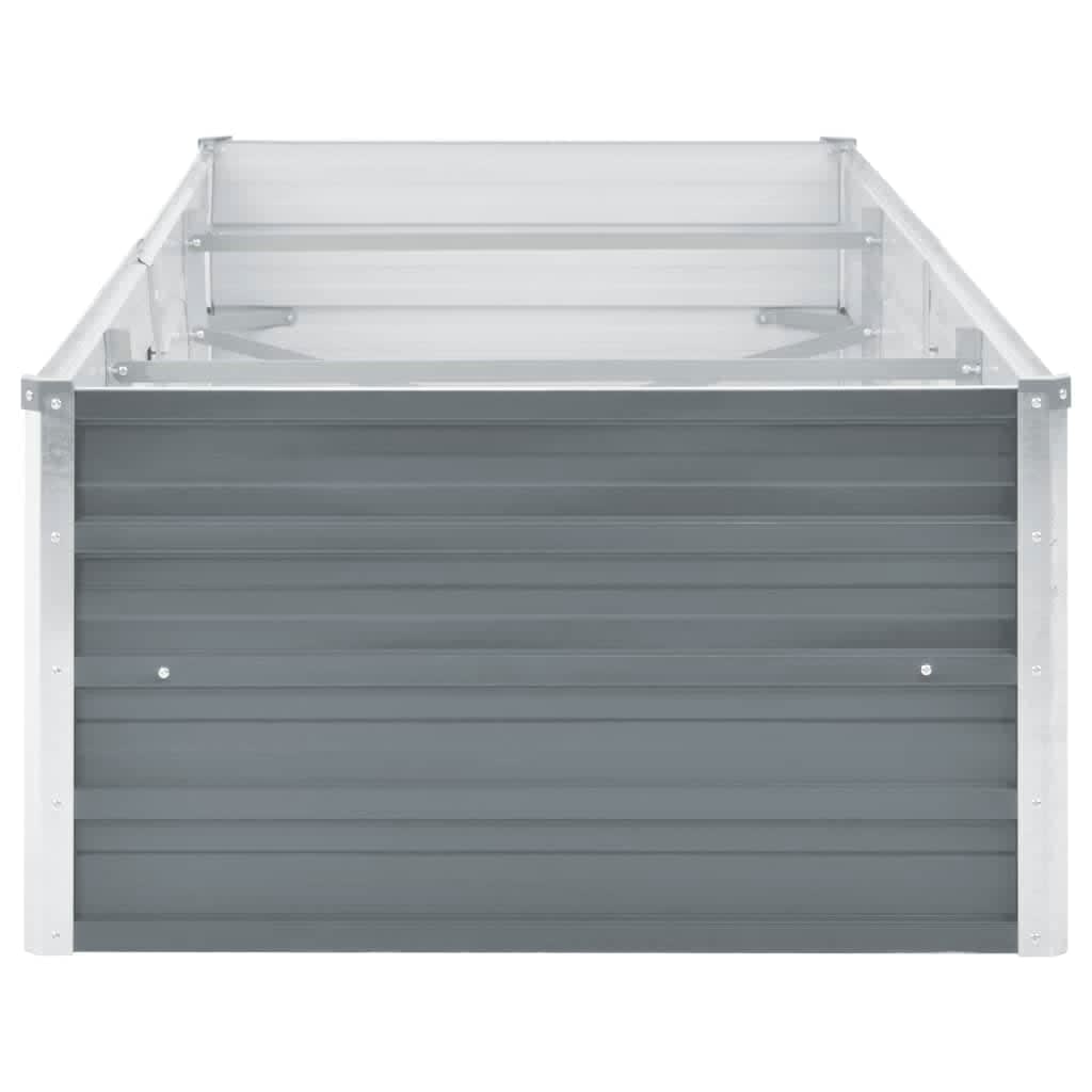 Garden Raised Bed Galvanized Steel 94.5"x31.5"x17.7" Gray