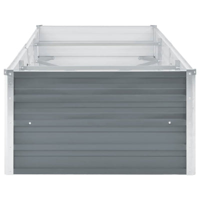 Garden Raised Bed Galvanized Steel 94.5"x31.5"x17.7" Gray