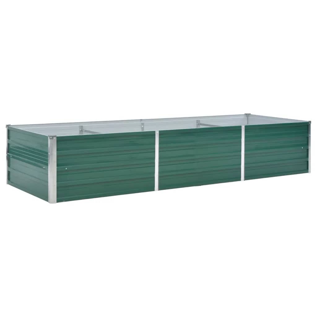 Garden Raised Bed Galvanized Steel 94.5"x31.5"x17.7" Green