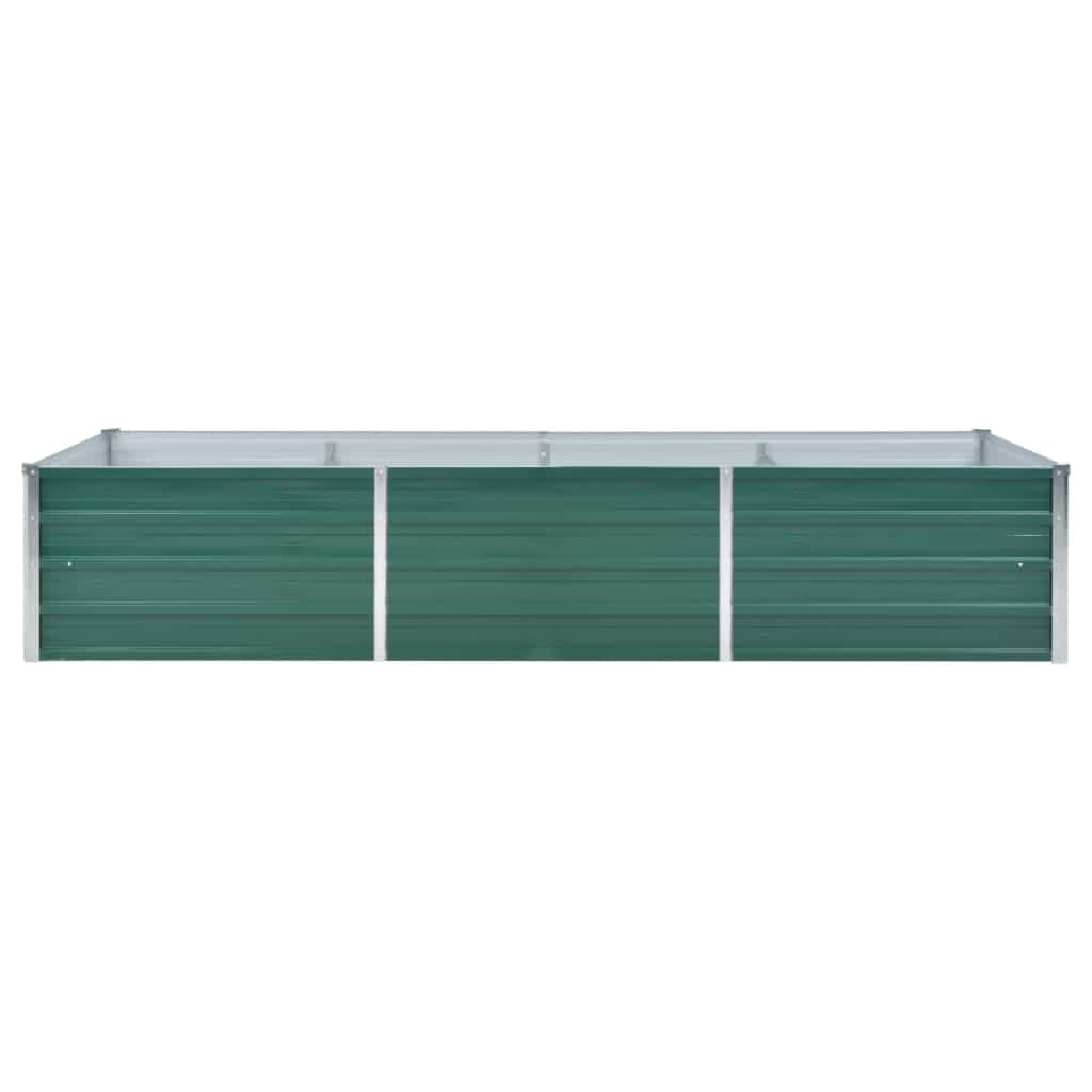 Garden Raised Bed Galvanized Steel 94.5"x31.5"x17.7" Green