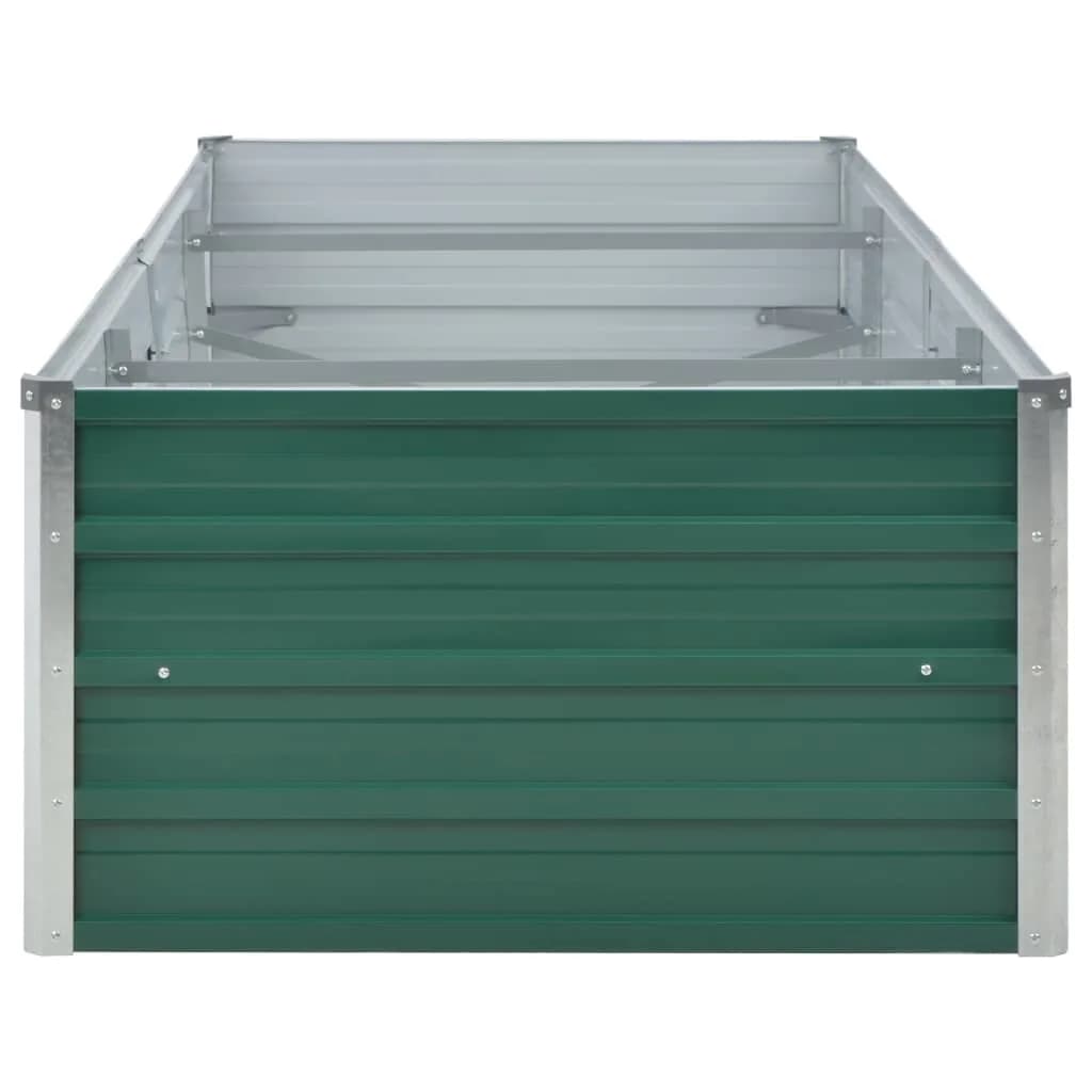 Garden Raised Bed Galvanized Steel 94.5"x31.5"x17.7" Green