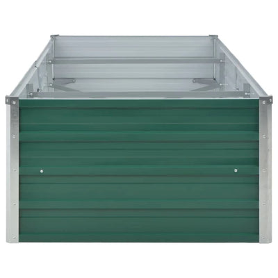 Garden Raised Bed Galvanized Steel 94.5"x31.5"x17.7" Green