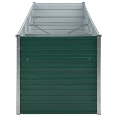 Garden Raised Bed Galvanized Steel 126"x31.5"x31.3" Green