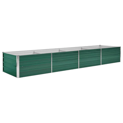 Garden Raised Bed Galvanized Steel 126"x31.5"x17.7" Green