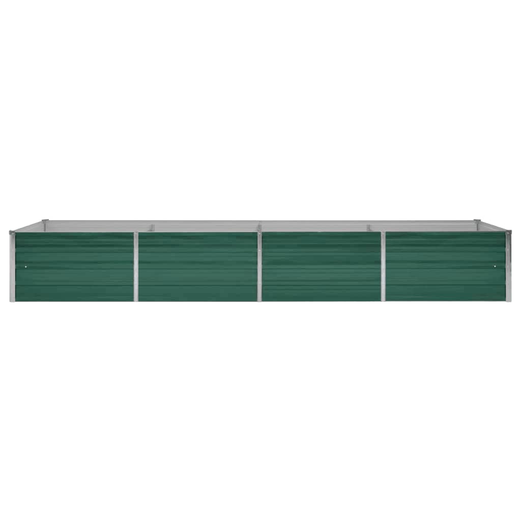 Garden Raised Bed Galvanized Steel 126"x31.5"x17.7" Green