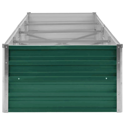 Garden Raised Bed Galvanized Steel 126"x31.5"x17.7" Green