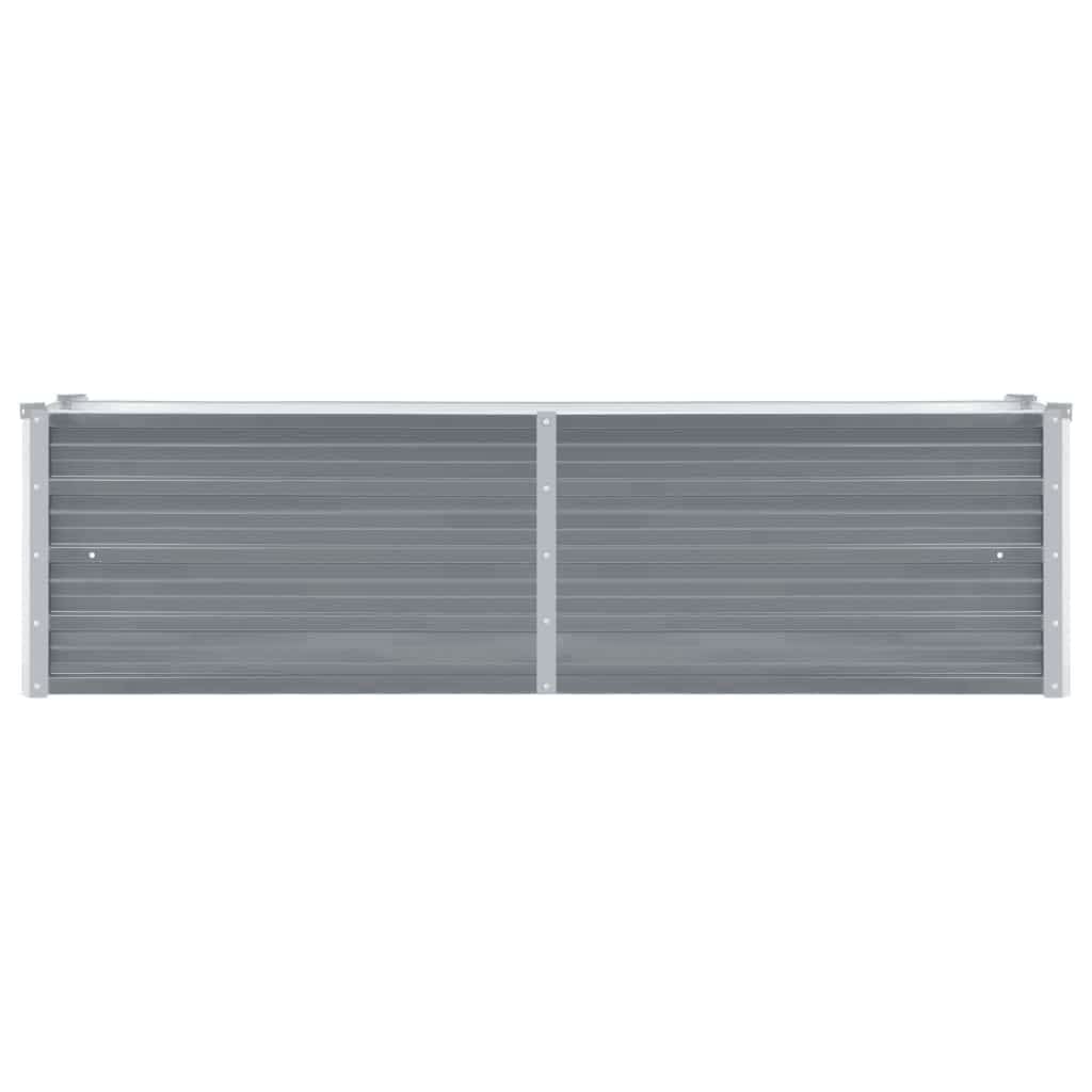 Garden Raised Bed Galvanized Steel 63"x15.7"x17.7" Gray