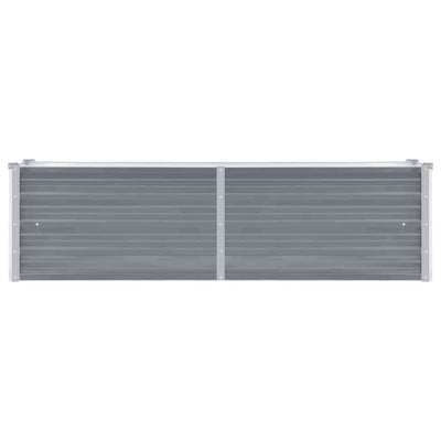 Garden Raised Bed Galvanized Steel 63"x15.7"x17.7" Gray