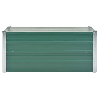 Garden Raised Bed Galvanized Steel 39.4"x15.7"x17.7" Green