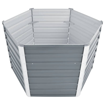 Garden Raised Bed Galvanized Steel 50.8"x50.8"x30.3" Gray