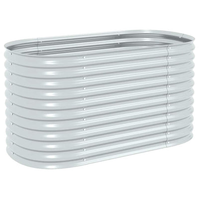Garden Raised Bed Silver Galvanized Steel 63.0x31.5x31.9 in