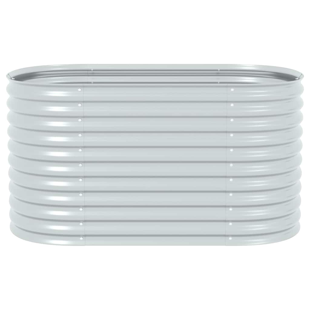 Garden Raised Bed Silver Galvanized Steel 63.0x31.5x31.9 in