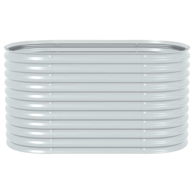 Garden Raised Bed Silver Galvanized Steel 63.0x31.5x31.9 in