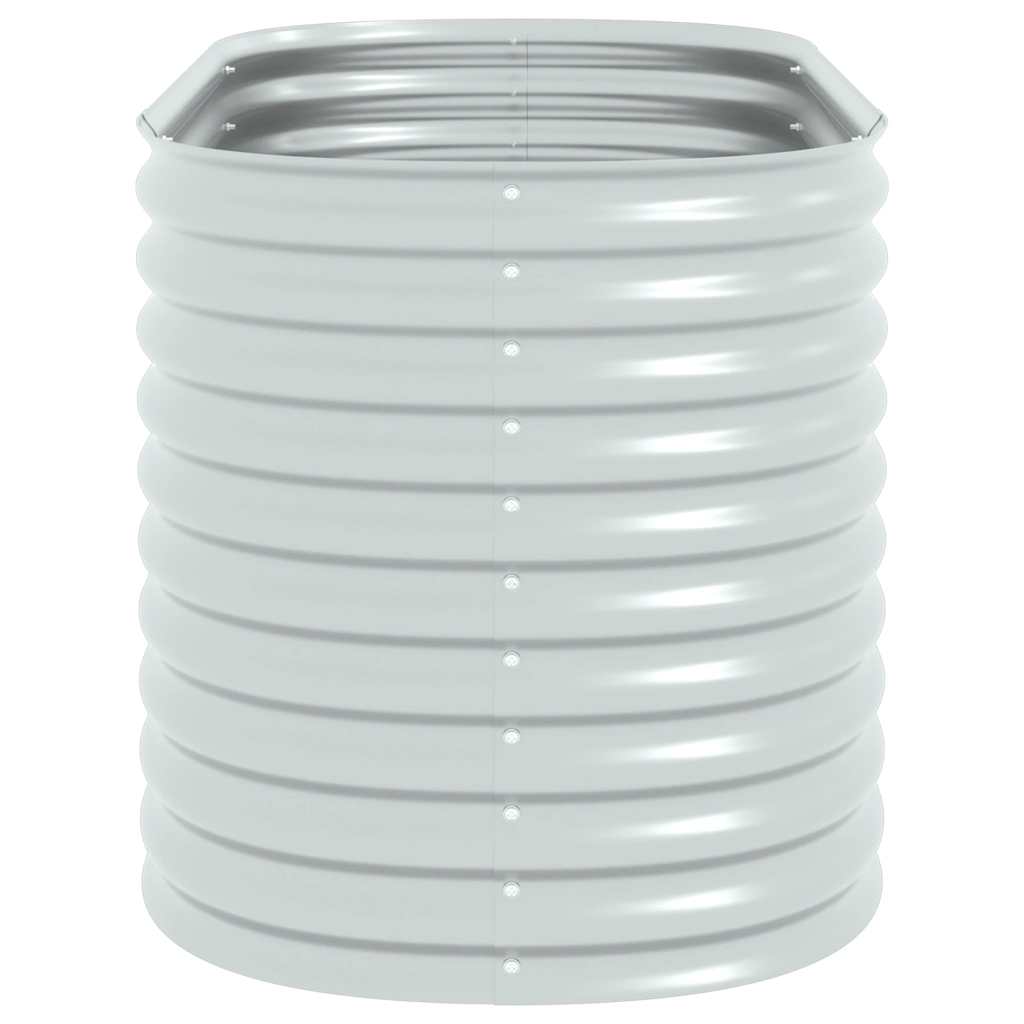 Garden Raised Bed Silver Galvanized Steel 63.0x31.5x31.9 in