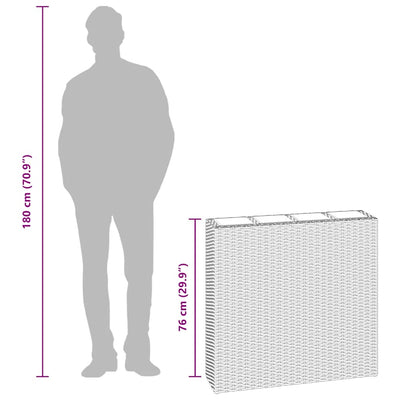 Raised Bed White Poly rattan frame Medium