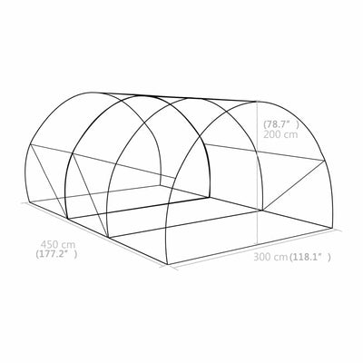 Greenhouse145.3 ft² 177.2"x118.1"x78.7"