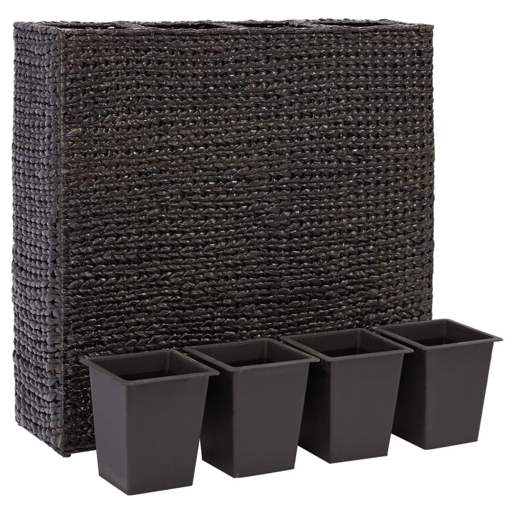 Raised Bed with 4 Pots Water Hyacinth Black