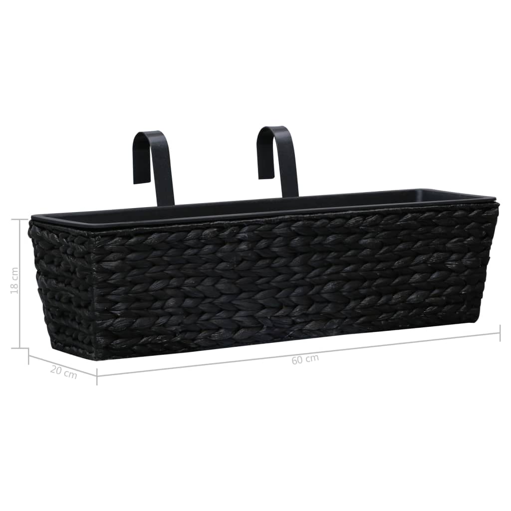 Planters 2 pcs Water Hyacinth Black