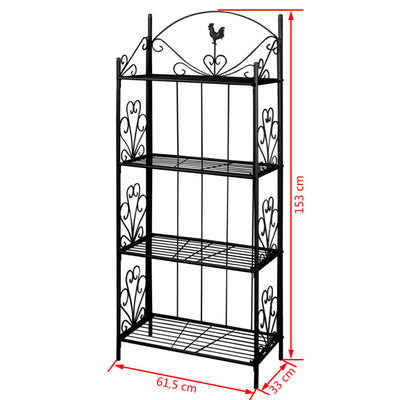 Plant Rack Black Square