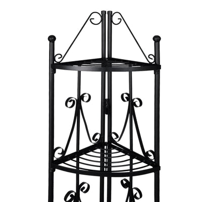 Corner Plant Rack Black 14.2"x23.6"