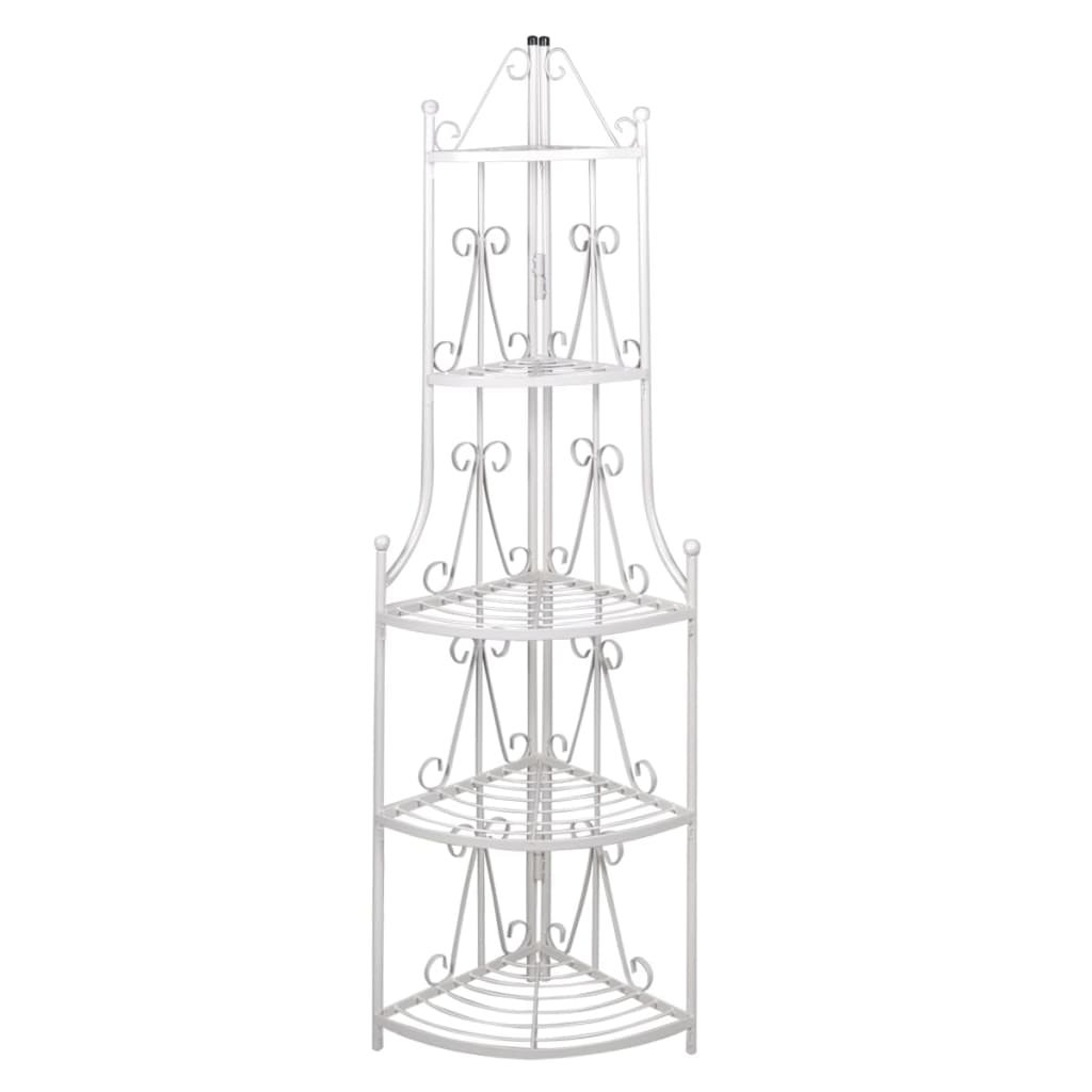 Corner Plant Rack White 14.2"x23.6"