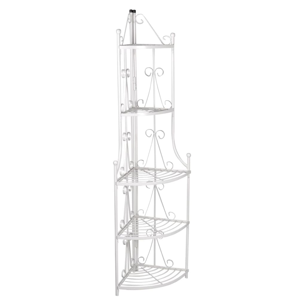 Corner Plant Rack White 14.2"x23.6"