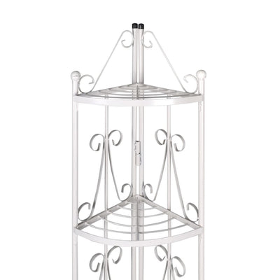 Corner Plant Rack White 14.2"x23.6"