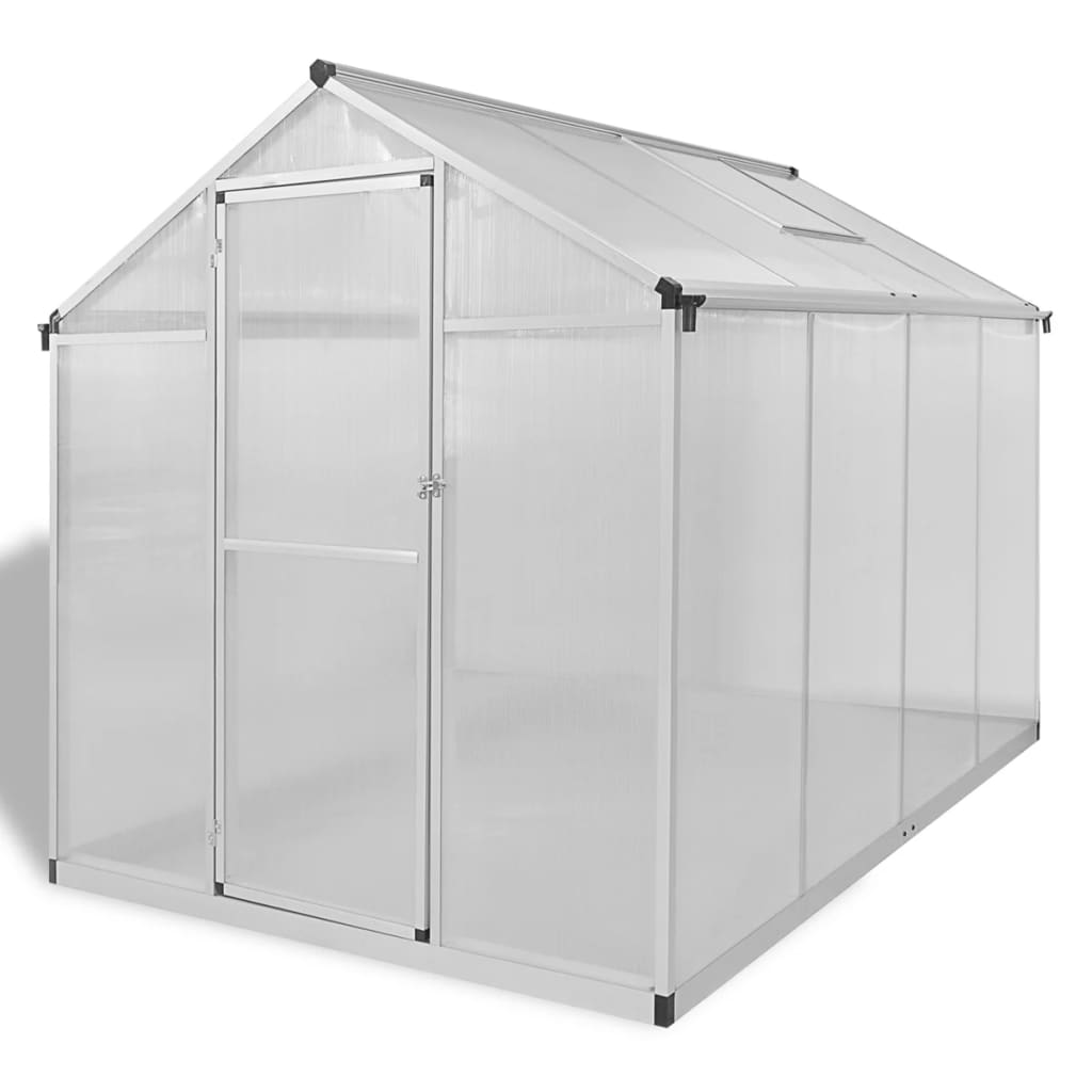 Reinforced Aluminum Greenhouse with Base Frame 49.5ft²