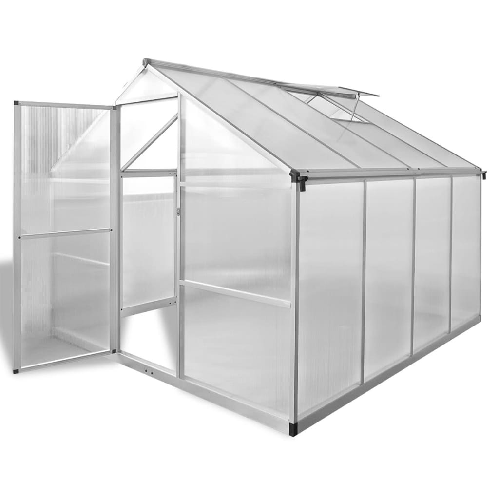 Reinforced Aluminum Greenhouse with Base Frame 65.1 ft²