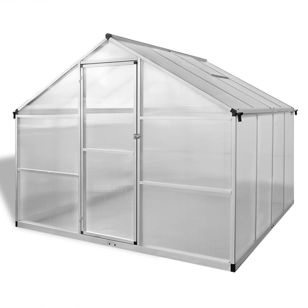 Reinforced Aluminum Greenhouse with Base Frame 65.1 ft²