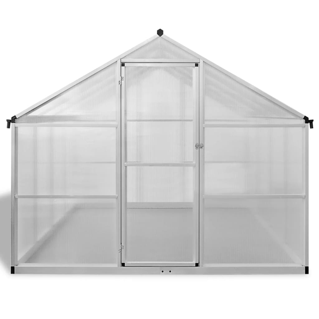 Reinforced Aluminum Greenhouse with Base Frame 65.1 ft²