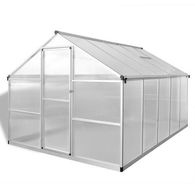 Reinforced Aluminum Greenhouse with Base Frame 81.3 ft²