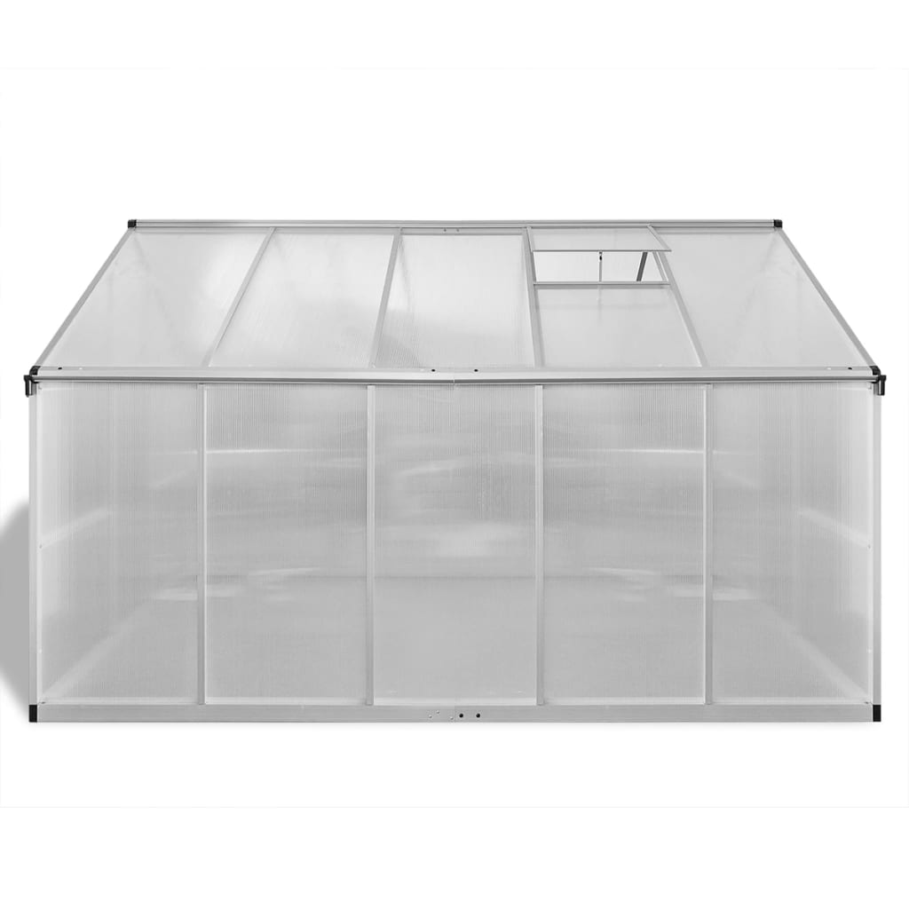 Reinforced Aluminum Greenhouse with Base Frame 81.3 ft²