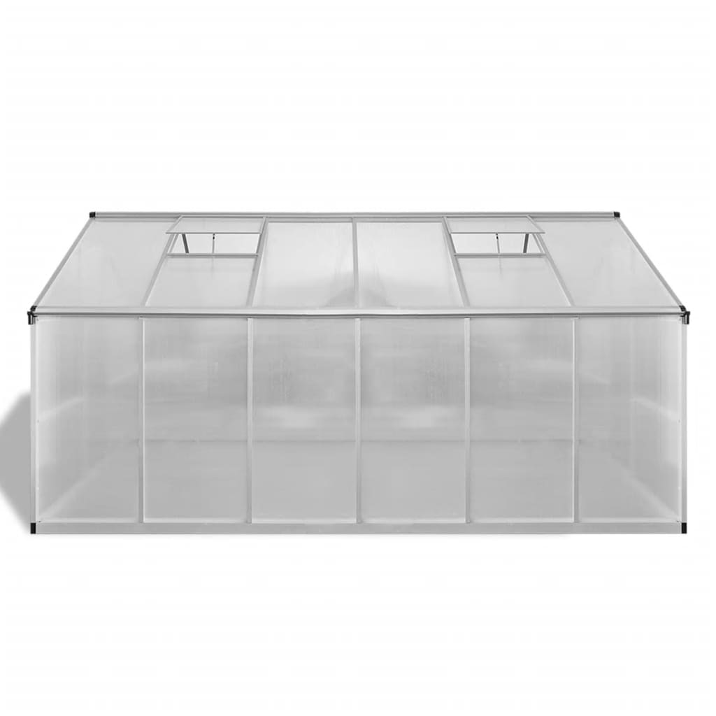 Reinforced Aluminum Greenhouse with Base Frame 97.1ft²