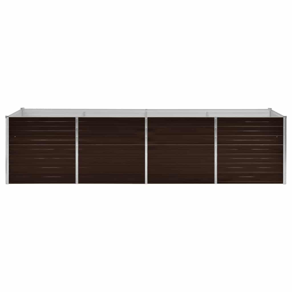 Garden Raised Bed Brown 126"x31.5"x30.3" Galvanized Steel