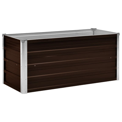 Garden Raised Bed Brown 39.4"x15.7"x17.7" Galvanized Steel