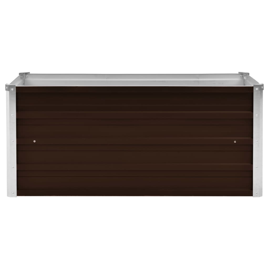 Garden Raised Bed Brown 39.4"x15.7"x17.7" Galvanized Steel