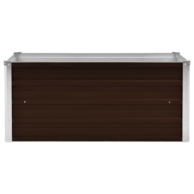 Garden Raised Bed Brown 39.4"x15.7"x17.7" Galvanized Steel