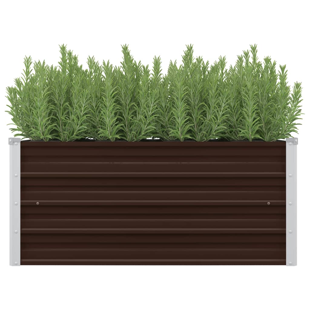 Garden Raised Bed Brown 39.4"x15.7"x17.7" Galvanized Steel